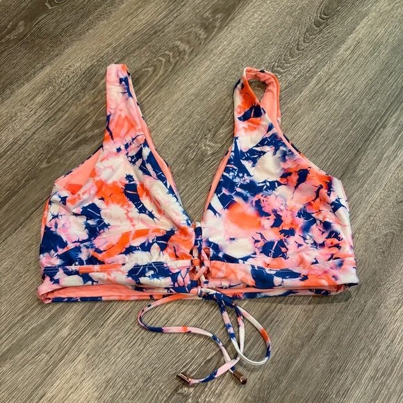 Maaji Other - Maaji Allure Longoine Reversable Coral and Navy Bikini Top Size L